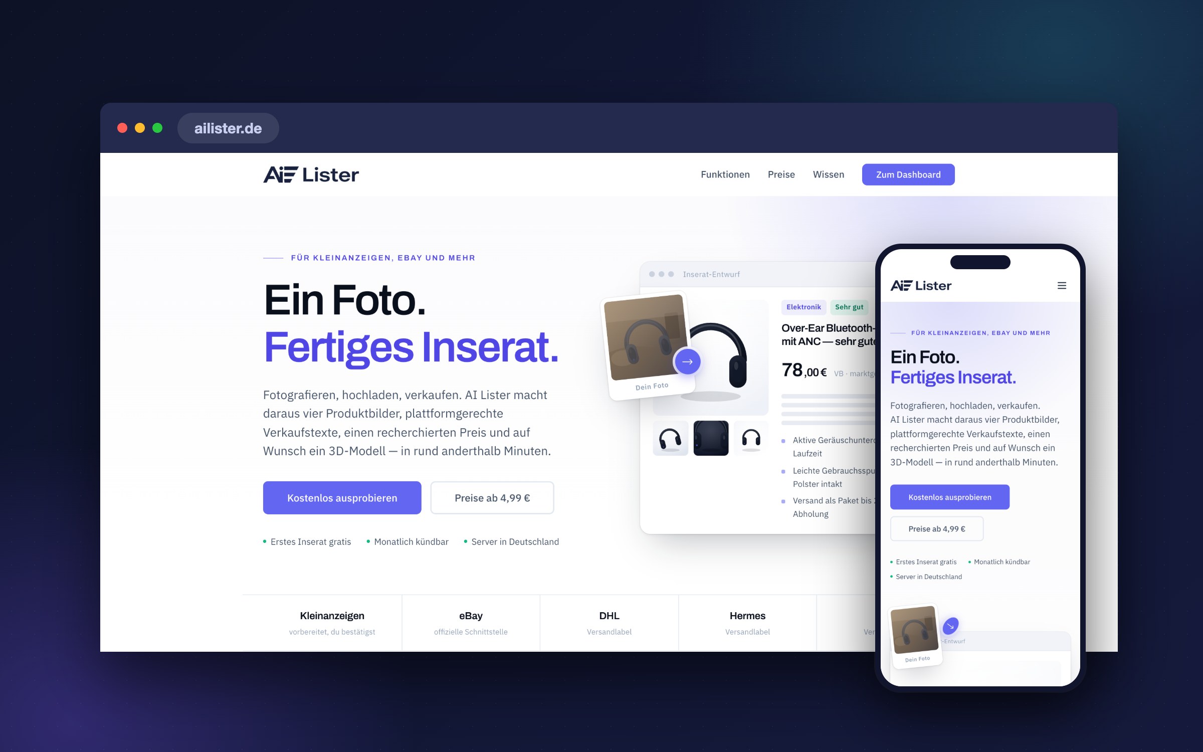 AI Lister – SaaS · KI-Commerce