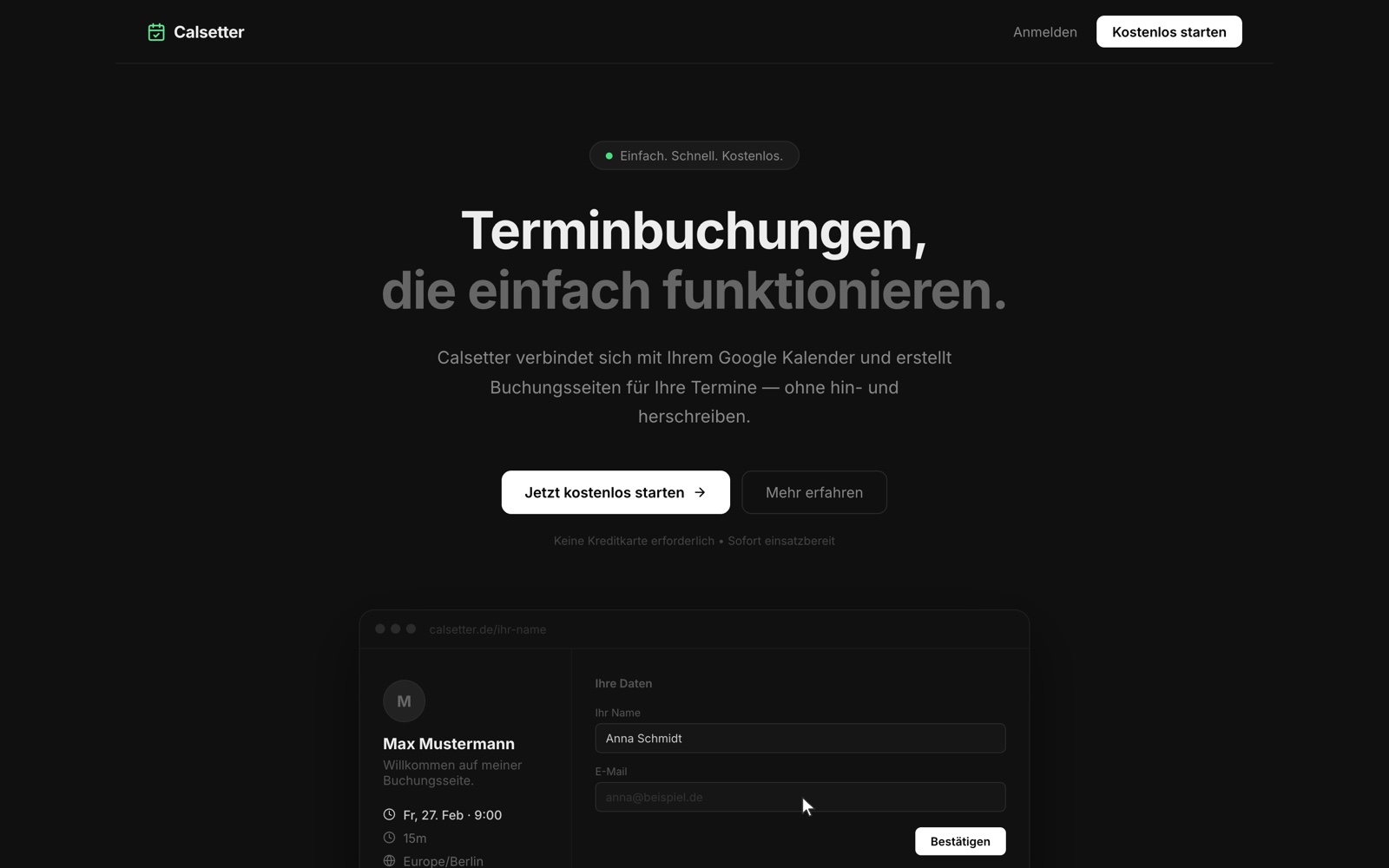 Calsetter desktop