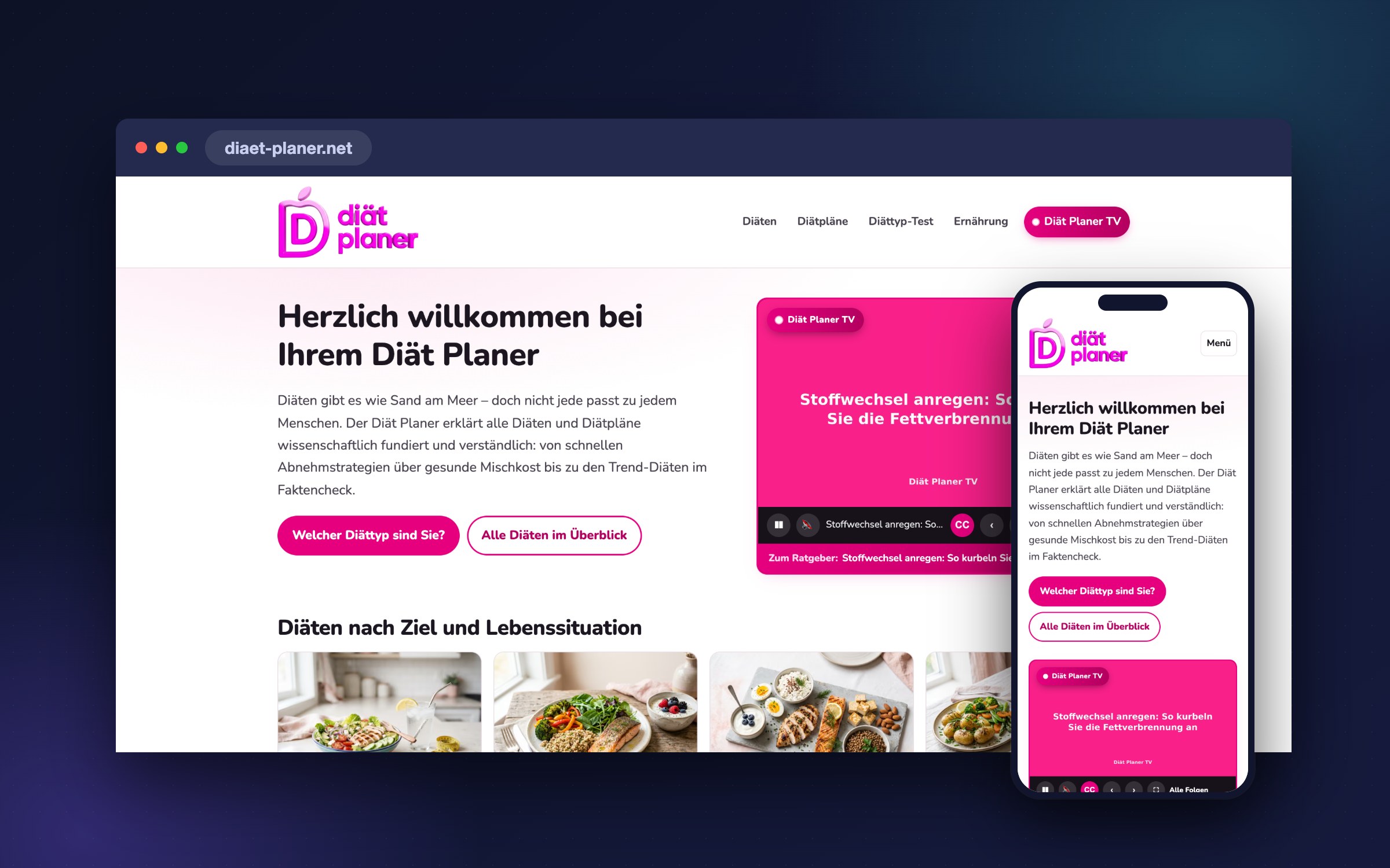 Diät Planer – Content Platform · Health