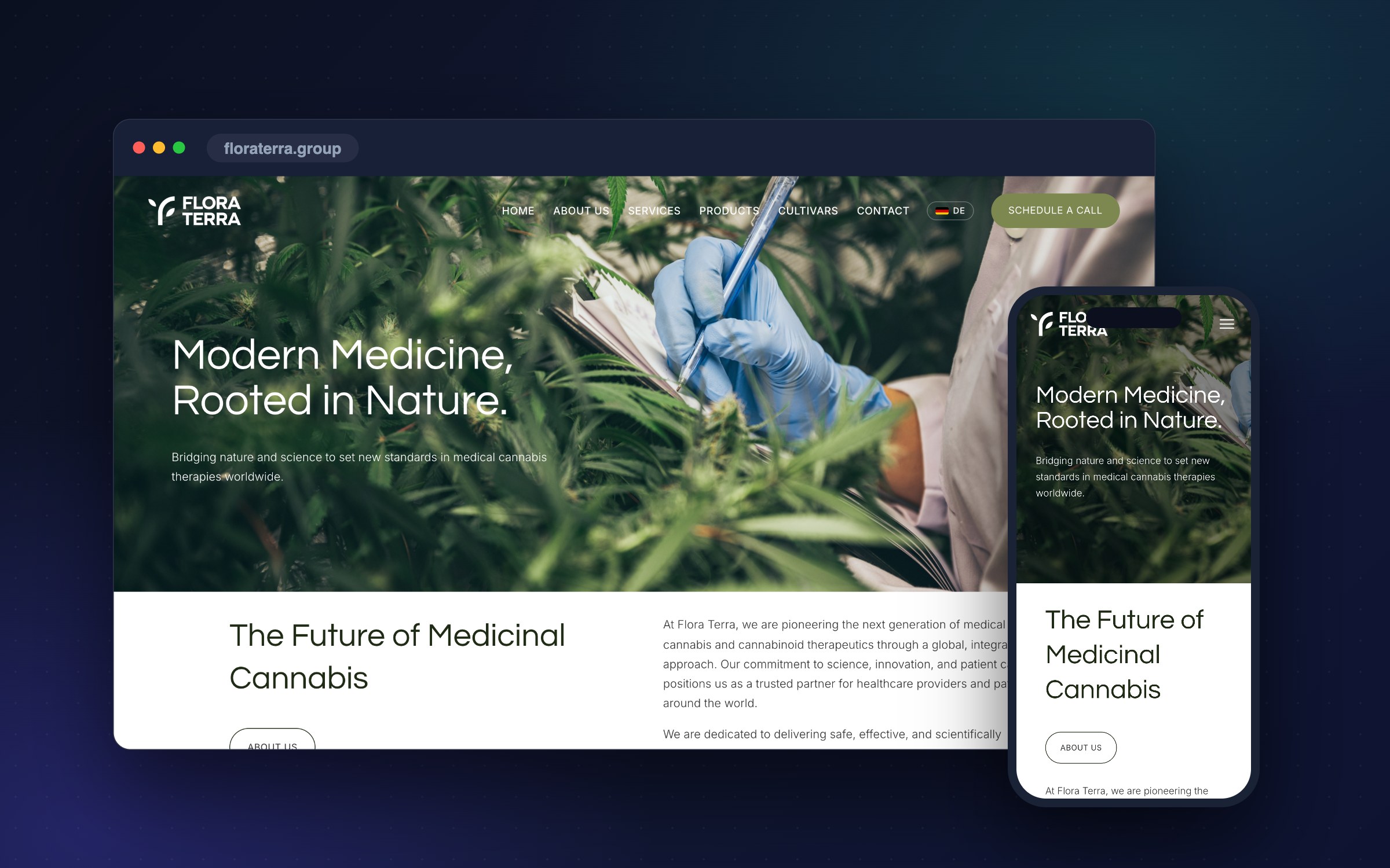 Flora Terra – Website · Pharma